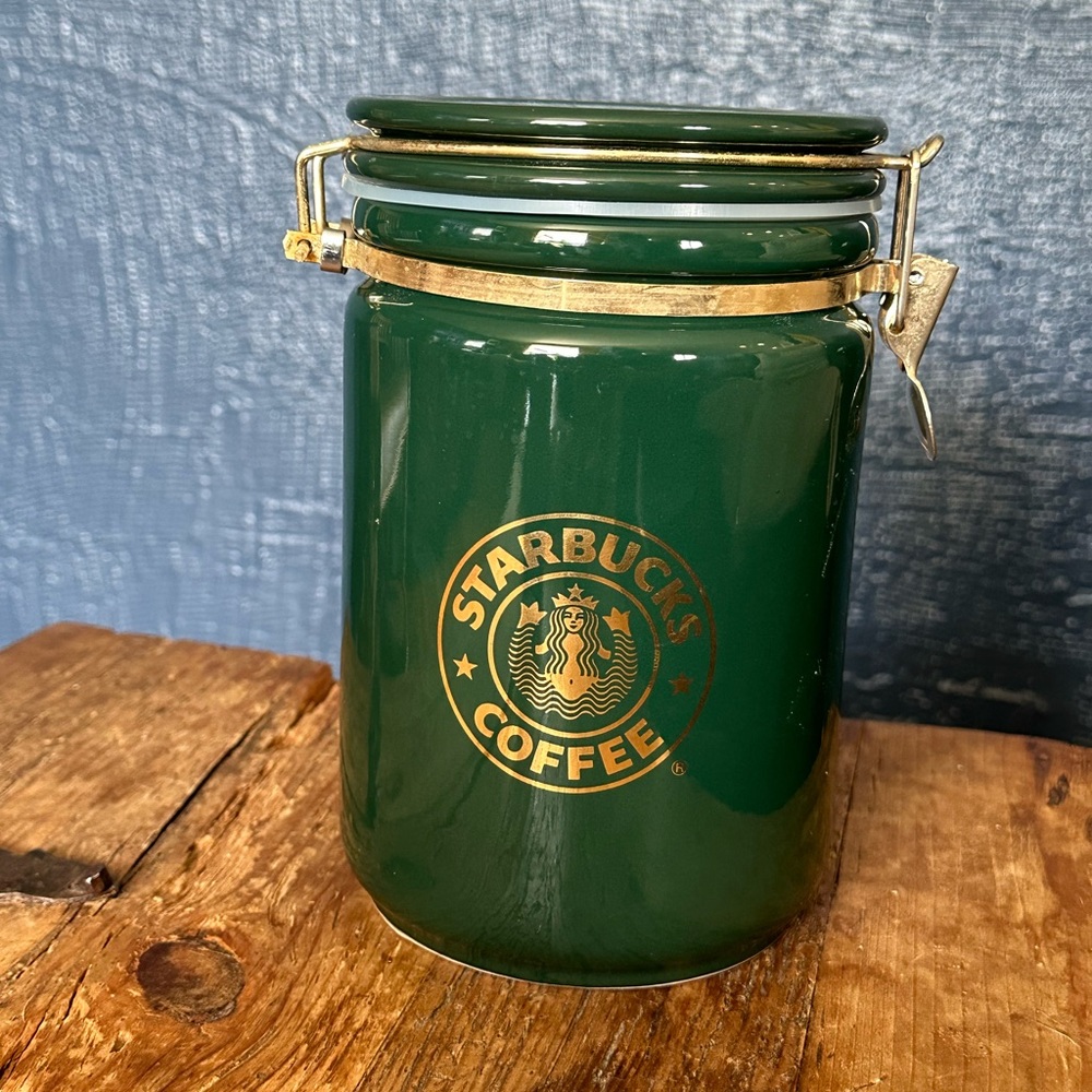 Starbucks Original Logo Green Coffee Canister
